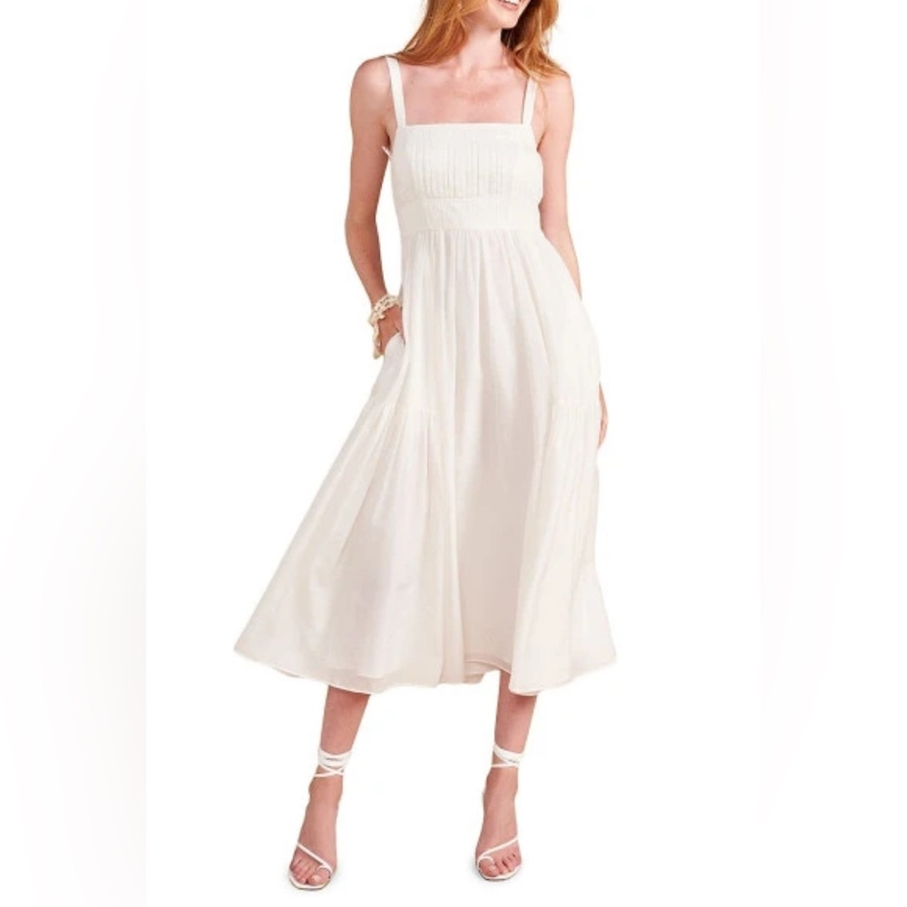 La Ligne Women’s Lea Dress Creamy White Fit & Flare Designer Sleeveless size XS